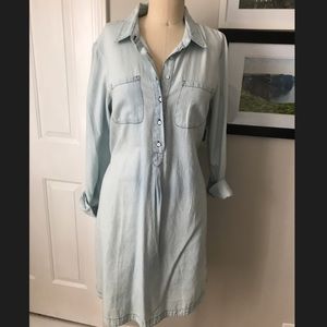 Chambray shirt dress